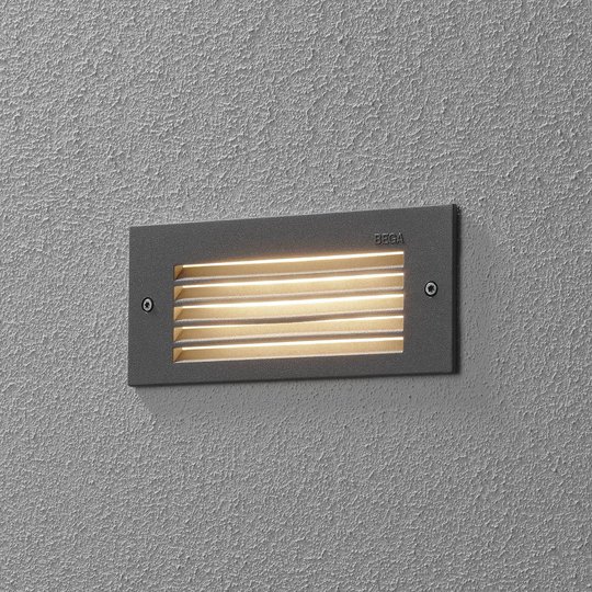 BEGA 33017 LED-vägginbyggnad 3 000 K silver 17 cm