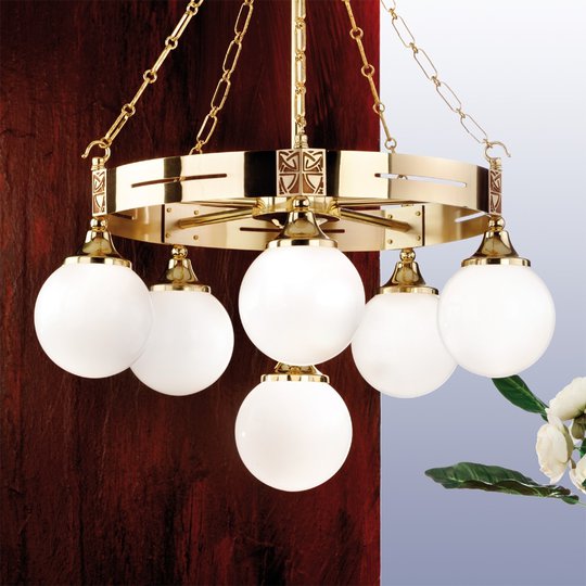 ELEGANZIA - formfulländad Luster i mässing
