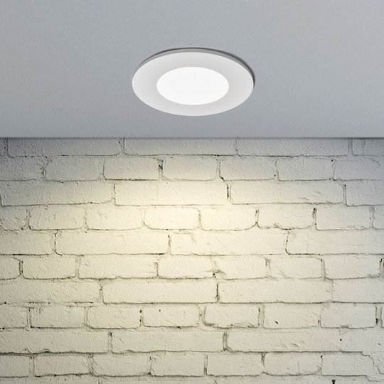 LED-inbyggnadslampa Kamilla, vit, IP65, 7W