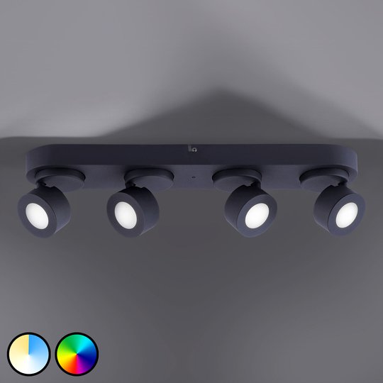 Trio WiZ Sancho LED-taklampa 4 lampor svart