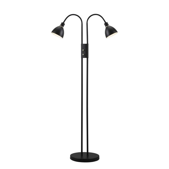 Ray golvlampa dubbel dimbar (Svart)