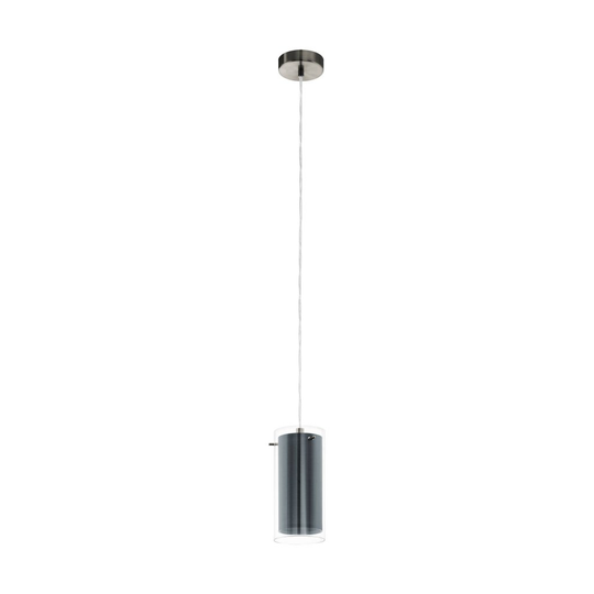 Pinto Textil Taklampa 1L (Matt nickel)