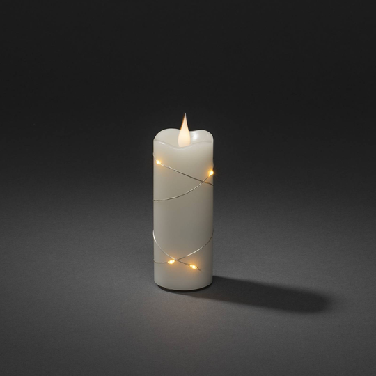 LED-vaxljus creme färgtemperatur bärnsten 12,7 cm