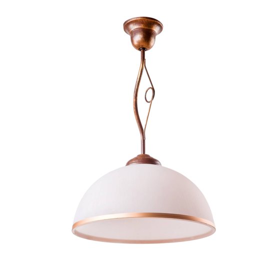 Hänglampa Roma i vitt och brunt, 1 lampa