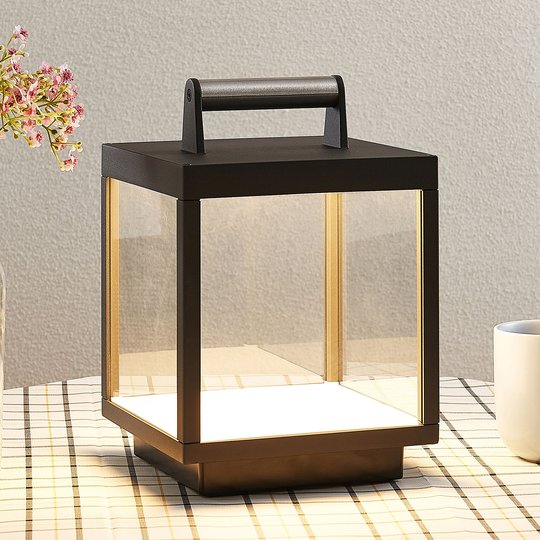 LED-bordslampa Cube för utomhusbruk, laddningsbar