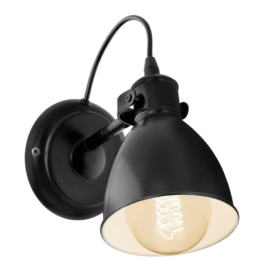Priddy vägglampa (Svart)