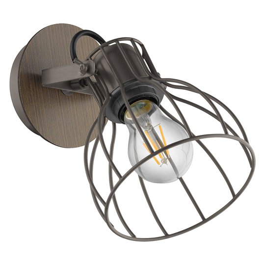 Vägglampa Sambatello med burskärm, 1 lampa