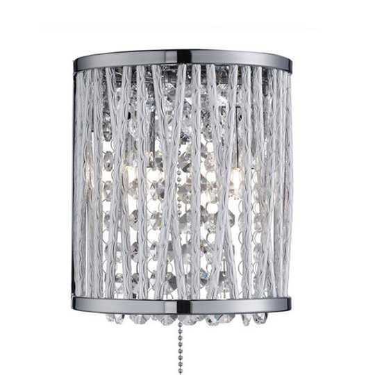 Vägglampa Elise med gnistrande hänge