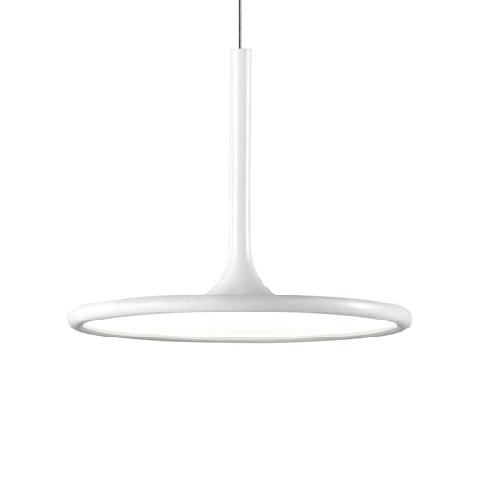 Grok Net LED-pendellampa i matt vitt, Ø 25 cm