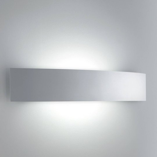 Smakfull vägglampa RIGA, 36 cm grå nickel