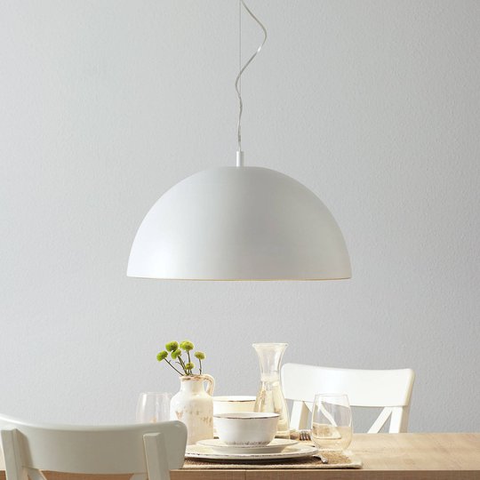 Lucande Phelan hänglampa 50 cm vit-guld