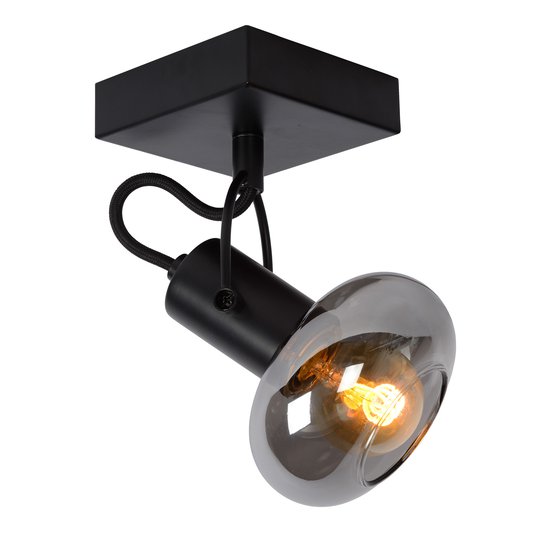 Takspotlight Madee svart/rökgrå, 1 lampa