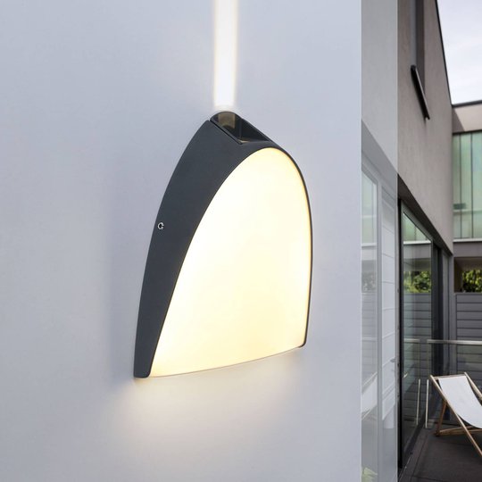 Apollo - LED-utomhusvägglampa med effektljus ovan
