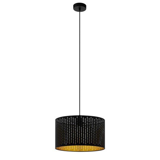 Pendellampa Varillas i svart/guld, 38 cm