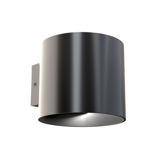 Rond vägglampa (Svart)