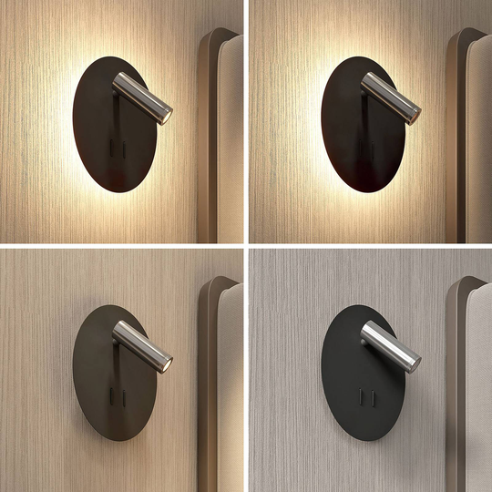 Lucande Kimo LED-vägglampa oval svart