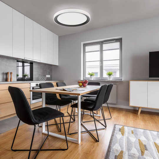 LOLA Smart Disc LED-taklampa svart/vit, RGBW