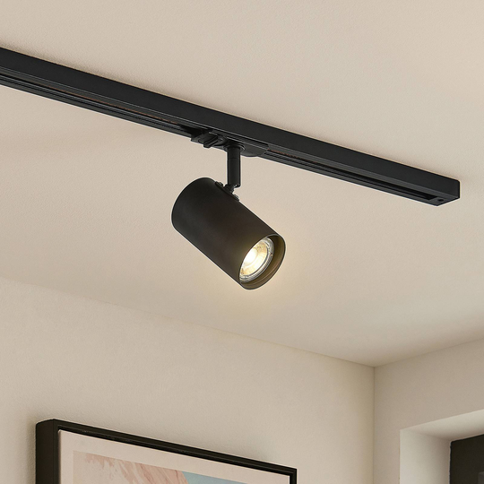 Lindby Ties LED-skenspot, 1-fas, svart