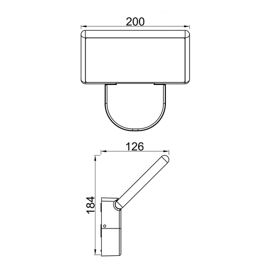 LED-utomhusvägglampa Alkes S, 20 cm bred