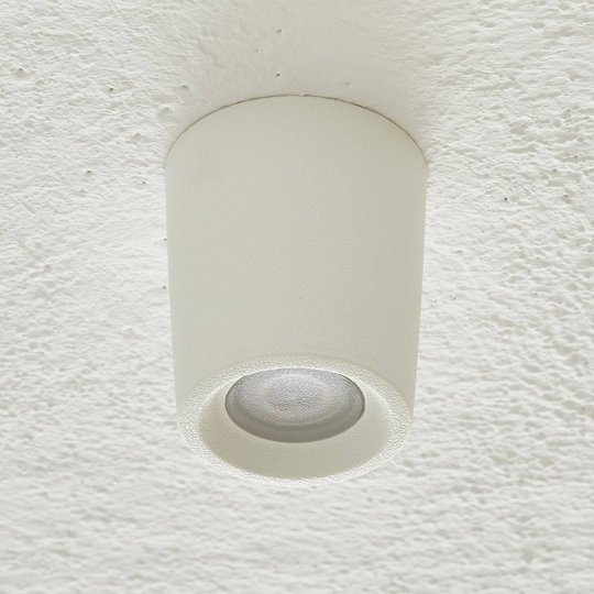 Ytmonterad downlight Livia Ø6 cm vit/frostad