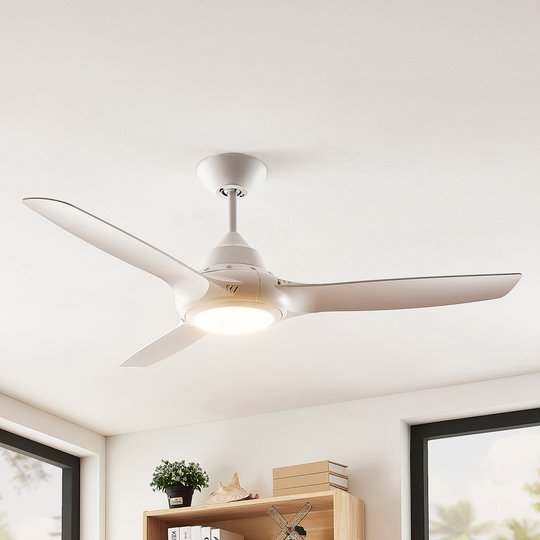 Arcchio Aila LED-takfläkt 3 blad vit