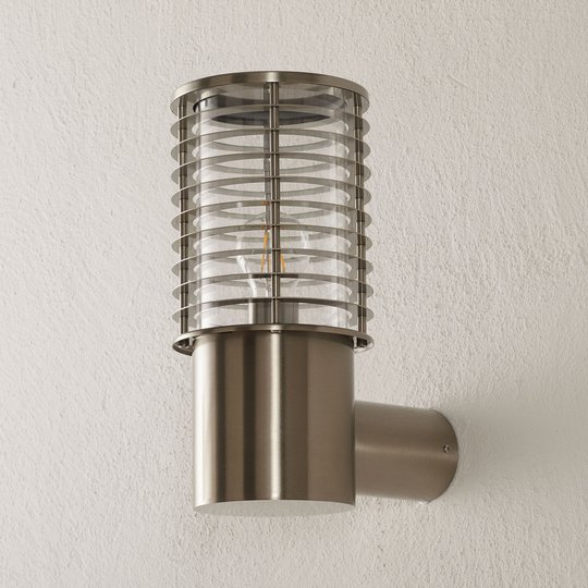 Avbländad utomhusvägglampa Finnegan rostfritt stål