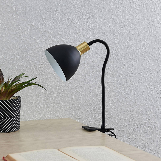 Lindby Genora klämlampa i svart