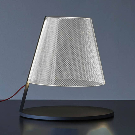 LED-bordslampa Amarcord dimbar, antracit, prickig