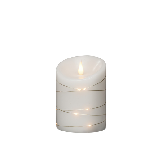 Vaxljus 10x14cm LED vit (Vit)