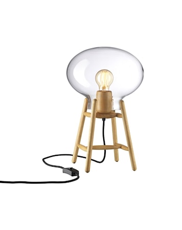 U4 Hiti Bordslampa Ek Nature Klar Glas