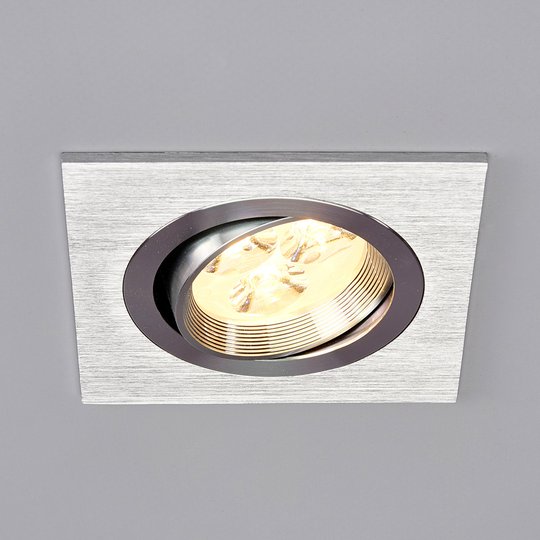 Tjark - kantig LED-inbyggnadslampa i aluminium
