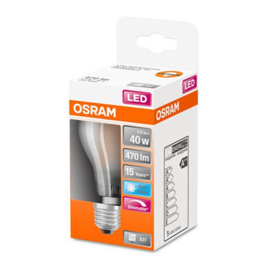 OSRAM Classic A LED-lampa E27 5W 4 000 K matt