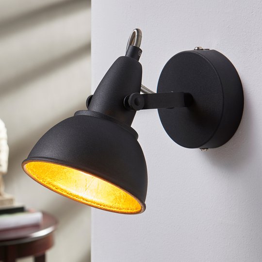 Svart-gyllene vägglampa Julin
