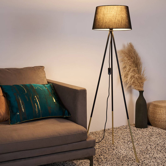 Pauleen Grand Treasure golvlampa trebent, svart