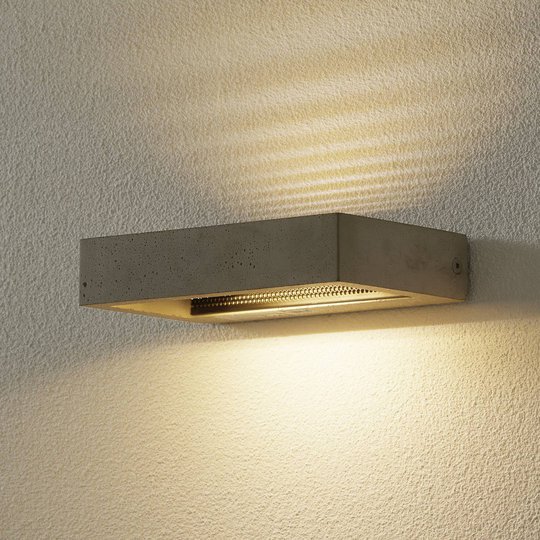 LED-vägglampa Hydro av cement