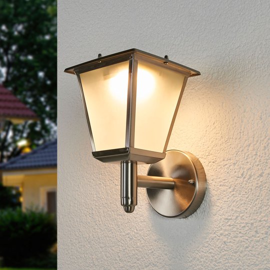 Solar-utevägglampa Anica m LED, rostfritt stål