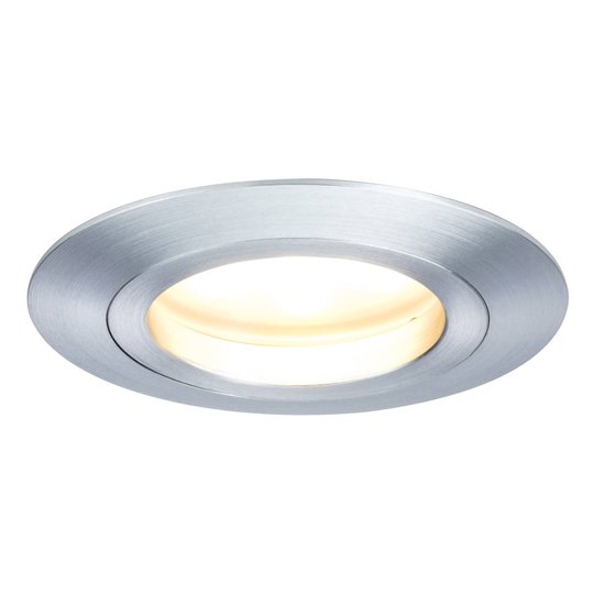 3-set Inbyggd LED-lampa Coin rund IP44 vriden alu.