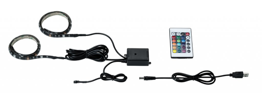 USB-Strip RGB 2x50cm LED (Svart)