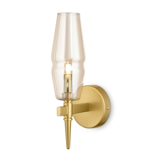 Lita vägglampa (Guld)