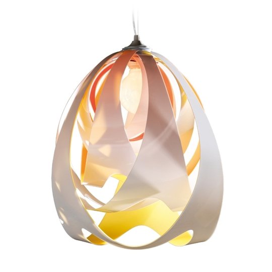 Modern taklampa GOCCIA DI LUCE, gul-röd