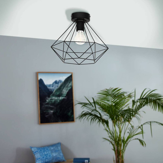 Taklampa Tarbes 1 lampa Ø 32,5 cm svart