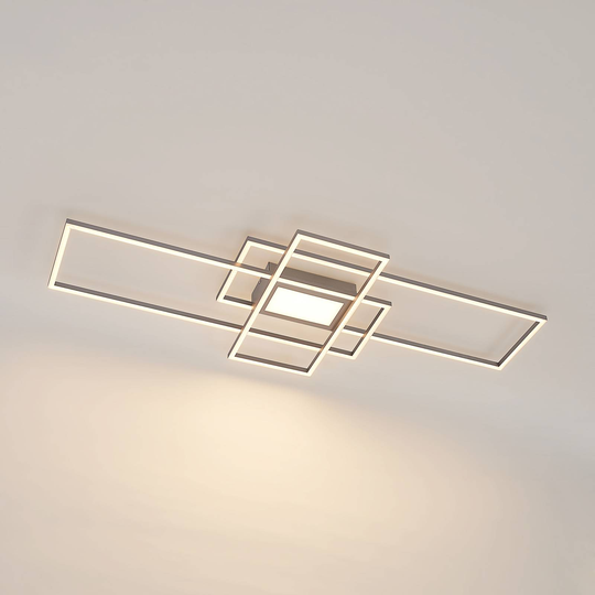 Lindby Caitlin LED-taklampa, nickel