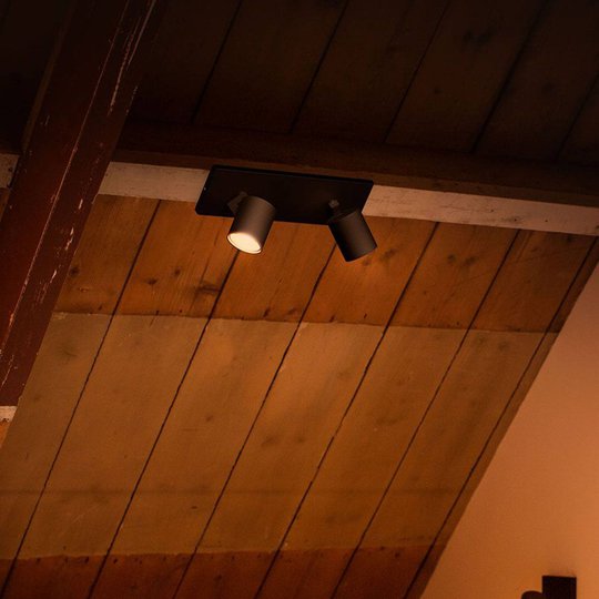 Philips Hue Runner spot 2 lampor svart dimmer