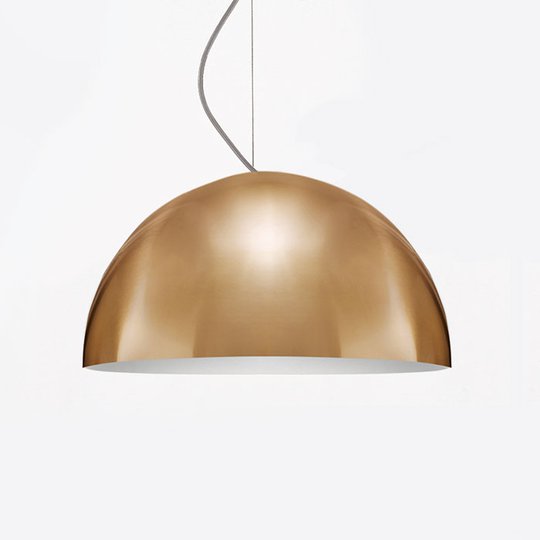 Oluce Sonora - guldfärgad hänglampa, 38 cm