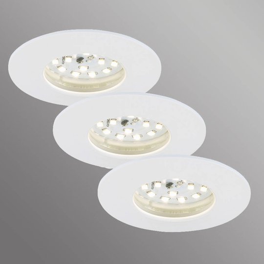 3-Pack LED-inbyggnadslampa Felia IP44, vit