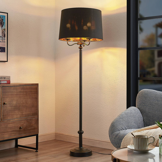 Lindby Christer golvlampa, svart, 160 cm
