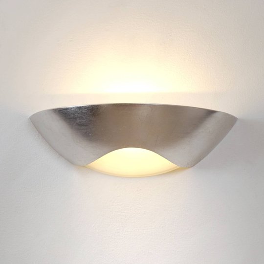 Ädel vägglampa Matteo Curve, silver