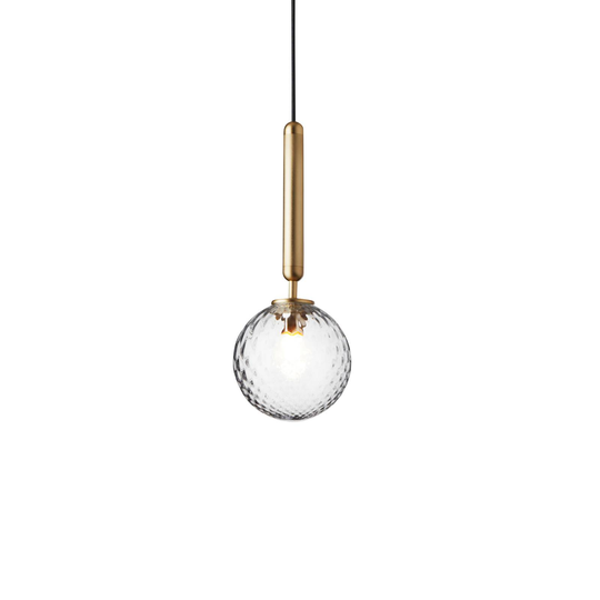 Nuura Miira 1 hänglampa 1 lampa mässing/klar