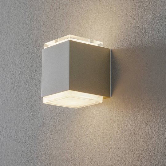 BEGA 50063 LED-vägglampa 3 000 K 9 cm palladium