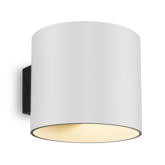Rond vägglampa (Vit)
